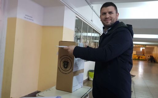 Juan Horacio Pais fue el primer candidato que votó en Comodoro