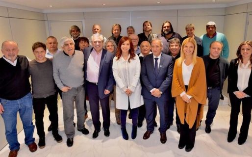 Los candidatos kirchneristas almorzaron con los gremios que los apoyan
