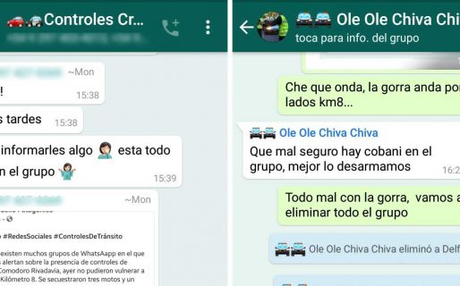 Desarman grupos de whatsapp que alertaban sobre controles de tránsito