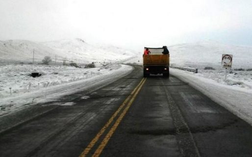 Piden precaución en ruta 3 por tormenta de nieve