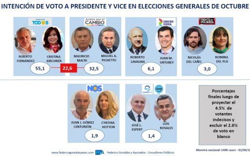 Sondeo post dólar a 60 pesos y cepo: Alberto F. 55,1% – Macri 32,5%