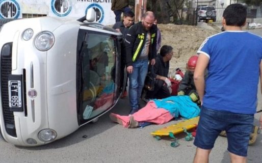Ocurrieron dos vuelcos esta mañana: una joven debió ser hospitalizada
