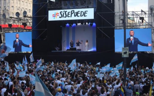 Macri dio su ceremonia del adiós en el Obelisco