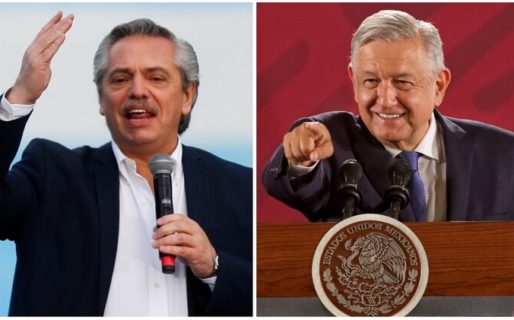 Alberto Fernández llegó a México en su primera gira como presidente electo