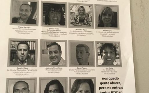 Escracharon a funcionarios macristas en el Ministerio de Educación: “No entran tantos HDP en una hoja”