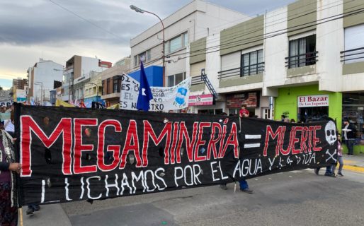 Más de un millar de personas se movilizaron en contra de la Megaminería en Chubut