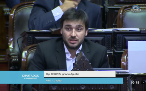Torres realizó su primera intervención como diputado nacional