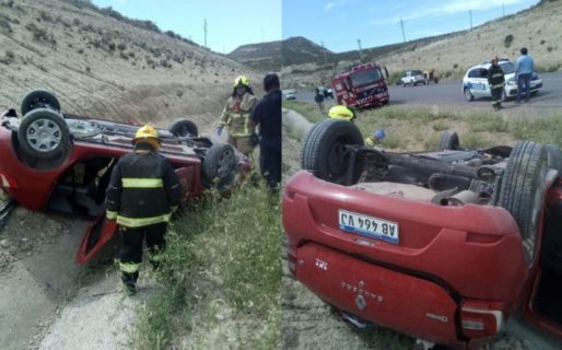 Una pareja y su pequeña hija volcaron en el Camino Roque González