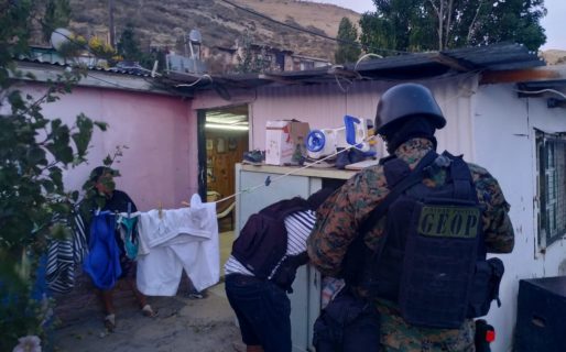 Allanamientos en la zona alta de la ciudad