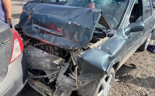 Varios autos chocaron a metros del puente peatonal de km. 4