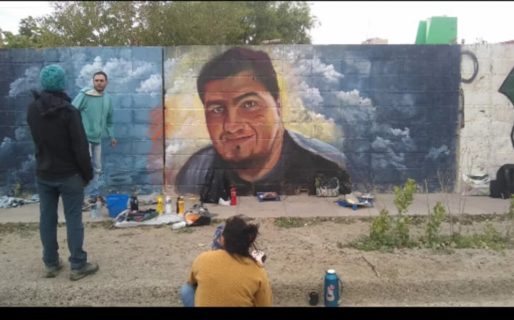 Pintan mural en memoria del petrolero que murió en la explosión de un yacimiento