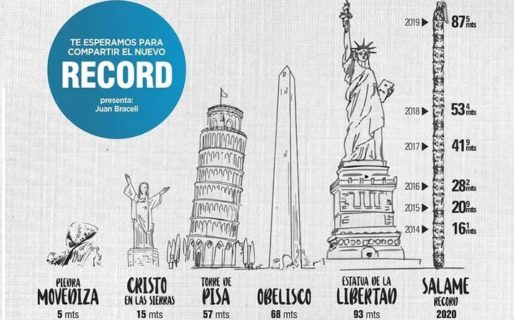 Le compite en altura al cerro Chenque: en Tandil planean hacer un salame de 93 metros