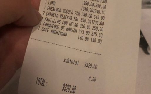 Publicó que le cobraron $9300 por una cena y obtuvo comentarios de todo tipo