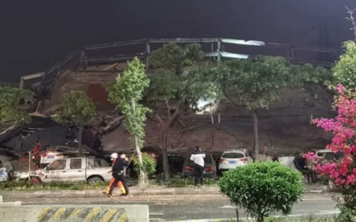 China: Se derrumbó un hotel que albergaba infectados por coronavirus