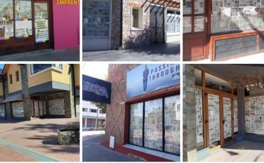 Comerciantes tapan sus vidrieras con papel y advierten que van “camino al quebranto”