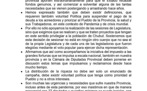 La Mesa de Unidad Sindical solicitó que se suspenda el pago de la deuda a acreedores
