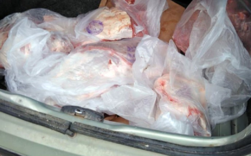 Decomisaron 50 kilos de carne a un conductor