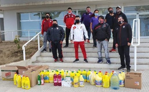 La filial de River en Comodoro entregó insumos al Hospital Alvear