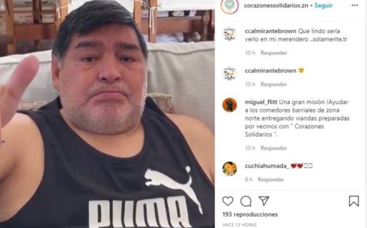 Las incontenibles lágrimas de Diego Maradona por “un pedido de corazón”