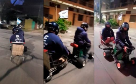 Violaron la cuarentena a bordo de un cuatriciclo hecho con un cajón de cerveza