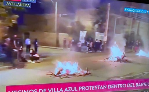 TN utilizó un video de una protesta en Chile para hablar del barrio Villa Azul en Buenos Aires