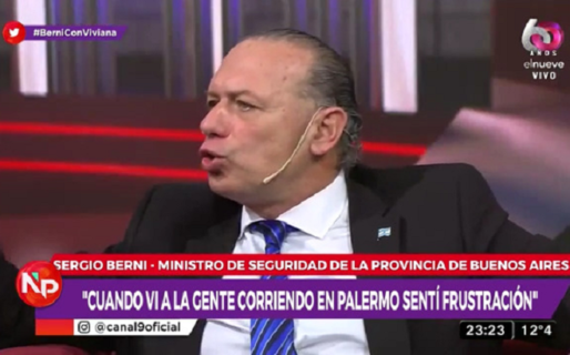 Sergio Berni: “Me sentí un pelotudo cuando vi a la gente corriendo”