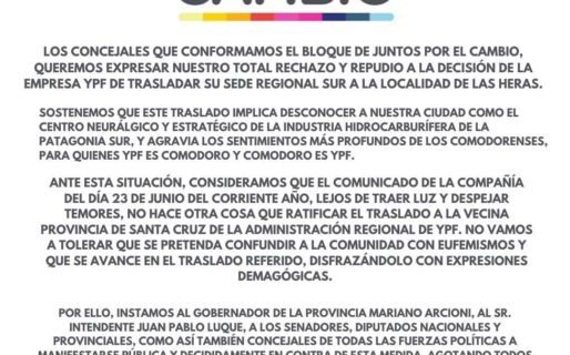 Los ediles de Juntos por el Cambio se sumaron al repudio por la mudanza de la Administración de YPF