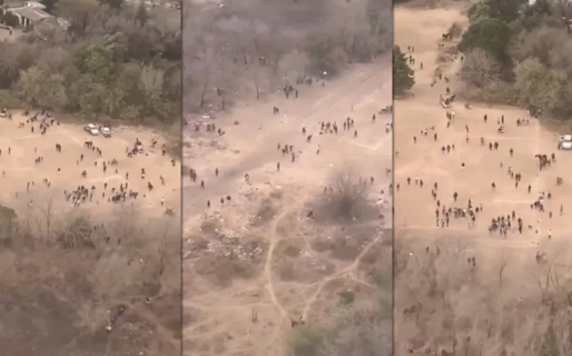 Dispersan con un helicóptero a más de 100 personas en una carrera de caballos clandestina