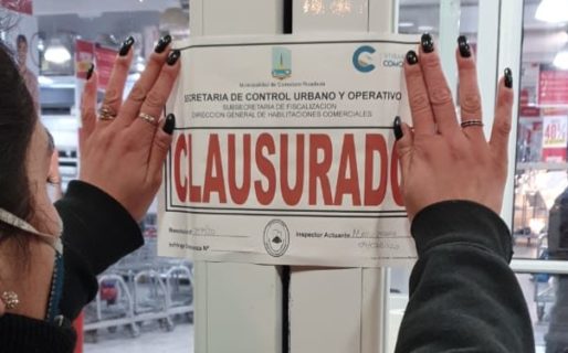 La Secretaría de Control Urbano y Operativo procedió a la clausura de un local de venta de materiales