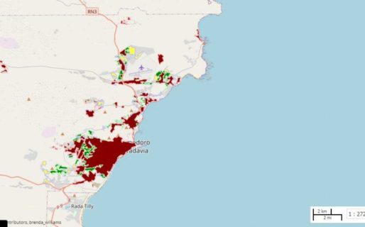 El mapeo con el que se halló los casos positivos