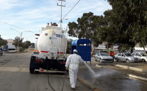 Continúa el plan de desinfección de espacios públicos