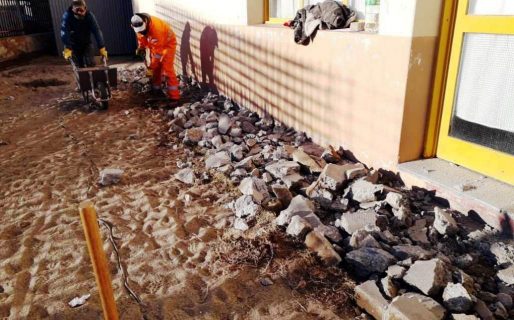 Provincia trabaja en la obra de ampliación y refuncionalización de la Escuela N° 203