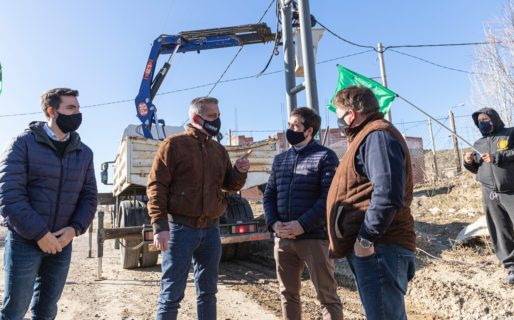 Arcioni y Luque recorrieron las obras energéticas de zona sur que beneficiarán a 30 mil comodorenses