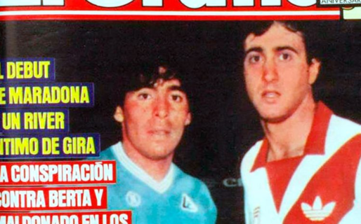 A 36 años del debut olvidado de Maradona en el Napoli ante el River de Alonso y Francescoli
