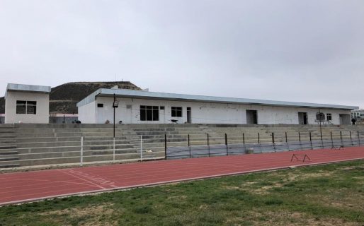 La obra de la pista de atletismo en su etapa final