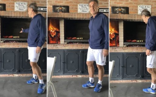 Ruggeri indignado en su asado familiar «son solo dos costillas y verduras»