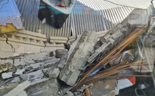 Se desprendió y cayó parte del techo de “Sacoa”