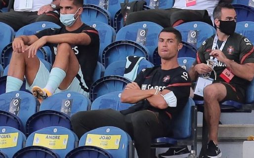 A Cristiano Ronaldo lo retaron por no tener puesto el barbijo y el video se volvió viral
