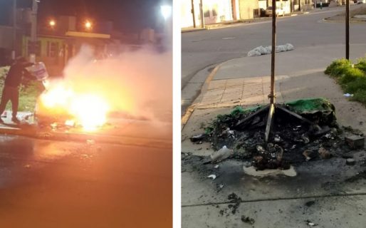 Incendiaron otro iglú de reciclaje en Comodoro