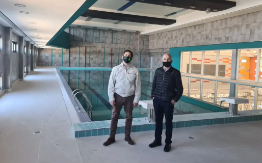 Llugdar recorrió la obra del Centro de Actividades con Luque