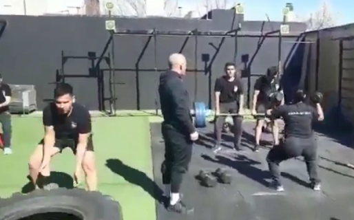 Massoni entrenó a cadetes de la Fuerza Policial