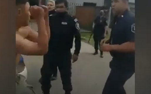 El “poli-boxeador”, un papelón en el Gran Buenos Aires