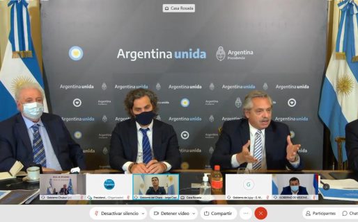 Arcioni y otros gobernadores, evaluaron junto con el Presidente la situación sanitaria de cada distrito