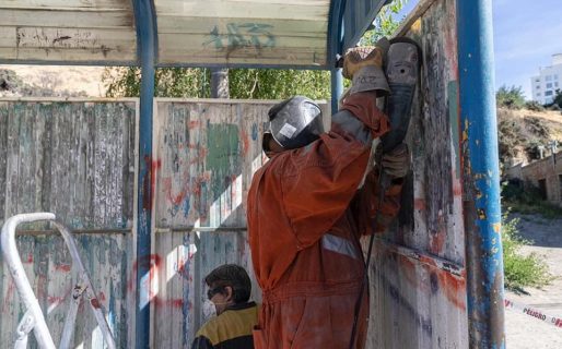 El Municipio comenzó con el plan de reparación de garitas