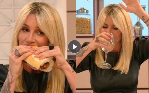 Florencia Peña se atragantó con un sándwich de milanesa en vivo: “¡Traigan un vasito de agua!”