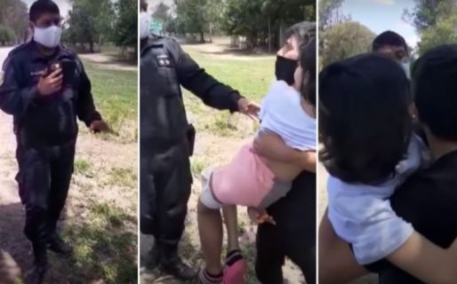 Le impedían entrar a Santiago del Estero y caminó cinco kilómetros con su hija enferma en brazos