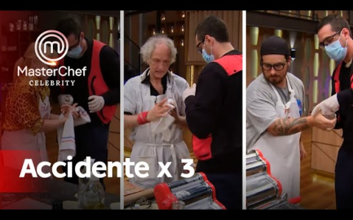Noche accidentada en Masterchef Celebrity: tres participantes resultaron heridos