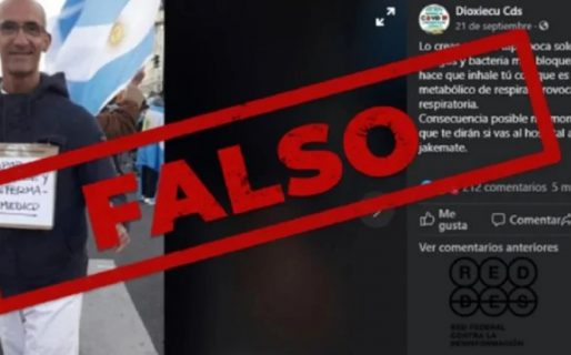 Es falso que el tapabocas cultive hongos y bacterias que bloquean el oxígeno y provocan neumonía