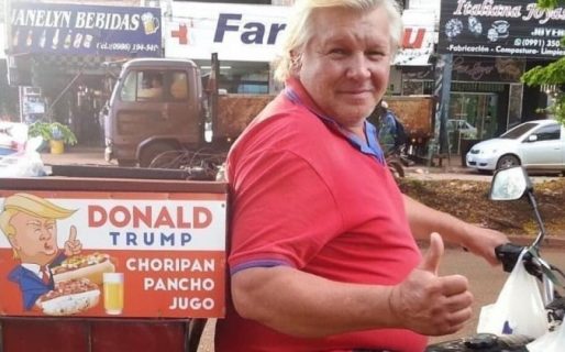 El Donald Trump paraguayo que vende choripanes en su carrito