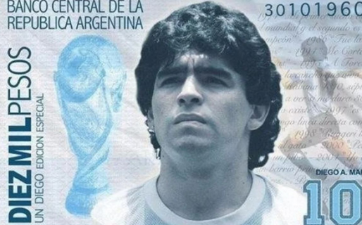 Maradona: inician una campaña en redes sociales para que el Diez aparezca en un billete de $10.000